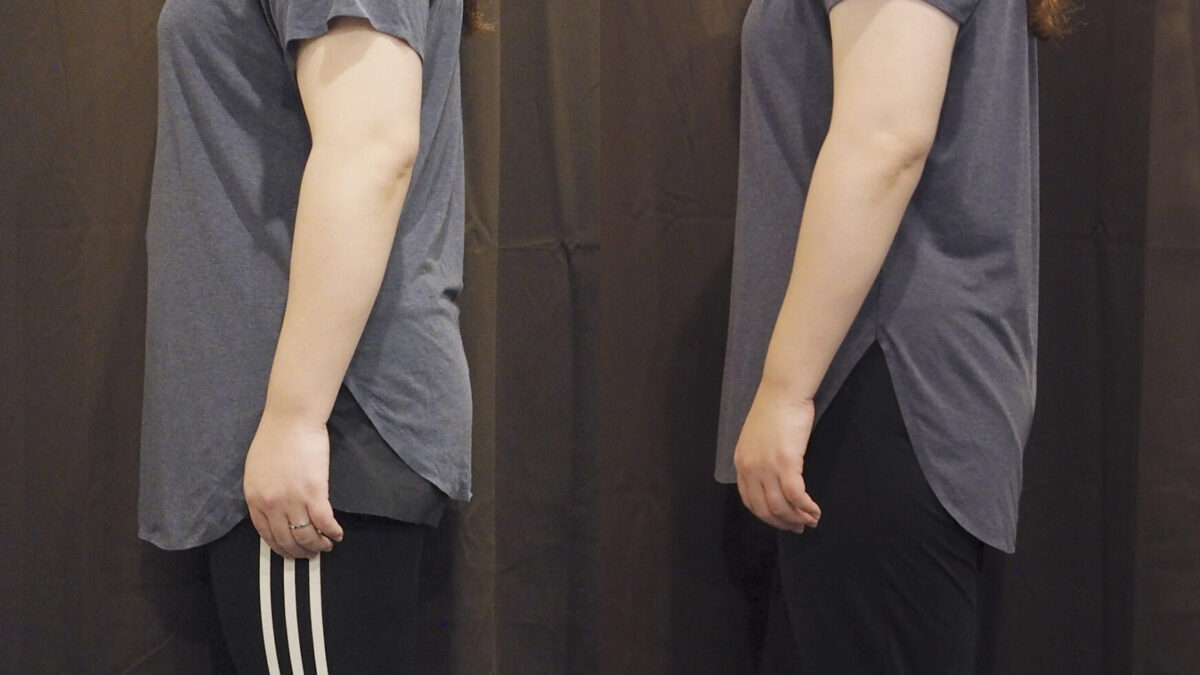 体験者 20代 女性 身長160cm台L・Oさんの身体作りです